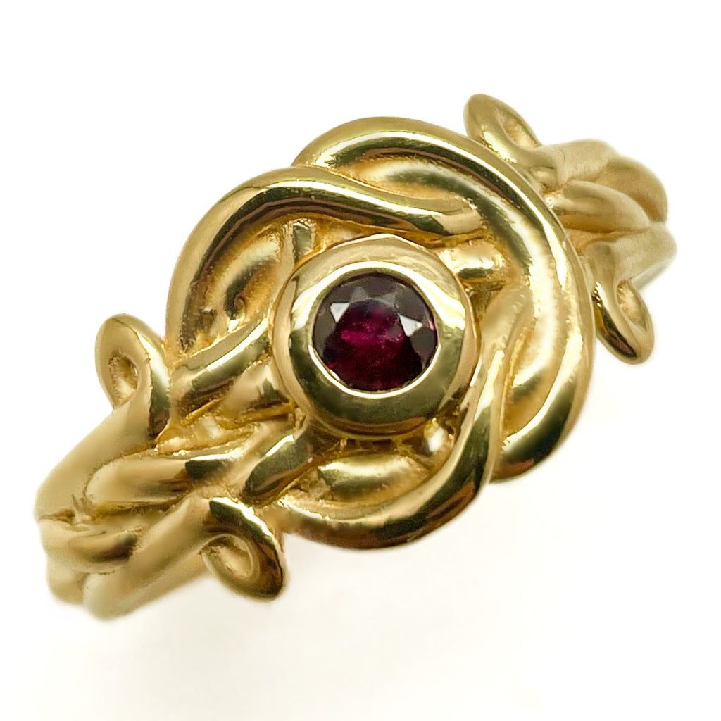 Oocha Mani - Ruby Pavithra Ring, 22K Gold, Jyotish jewelry. Vedic astrology jewelry